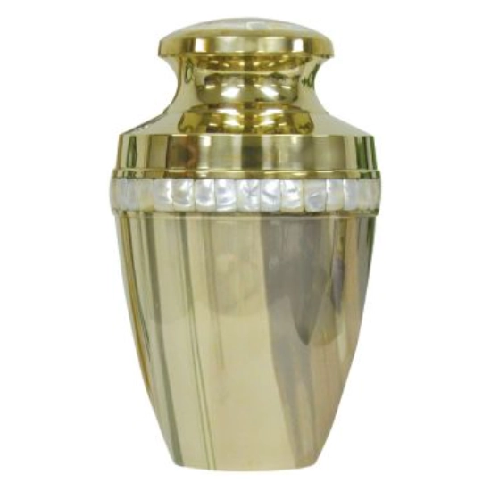 Traditional Mother of Pearl Urn (Brass)